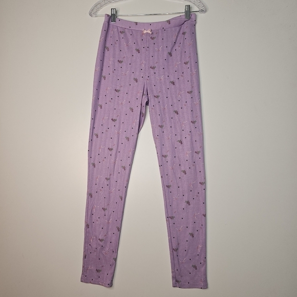 For Love And Lemons Pointelle Long Sleeve Sleep Set Size Medium - Picture 8 of 13